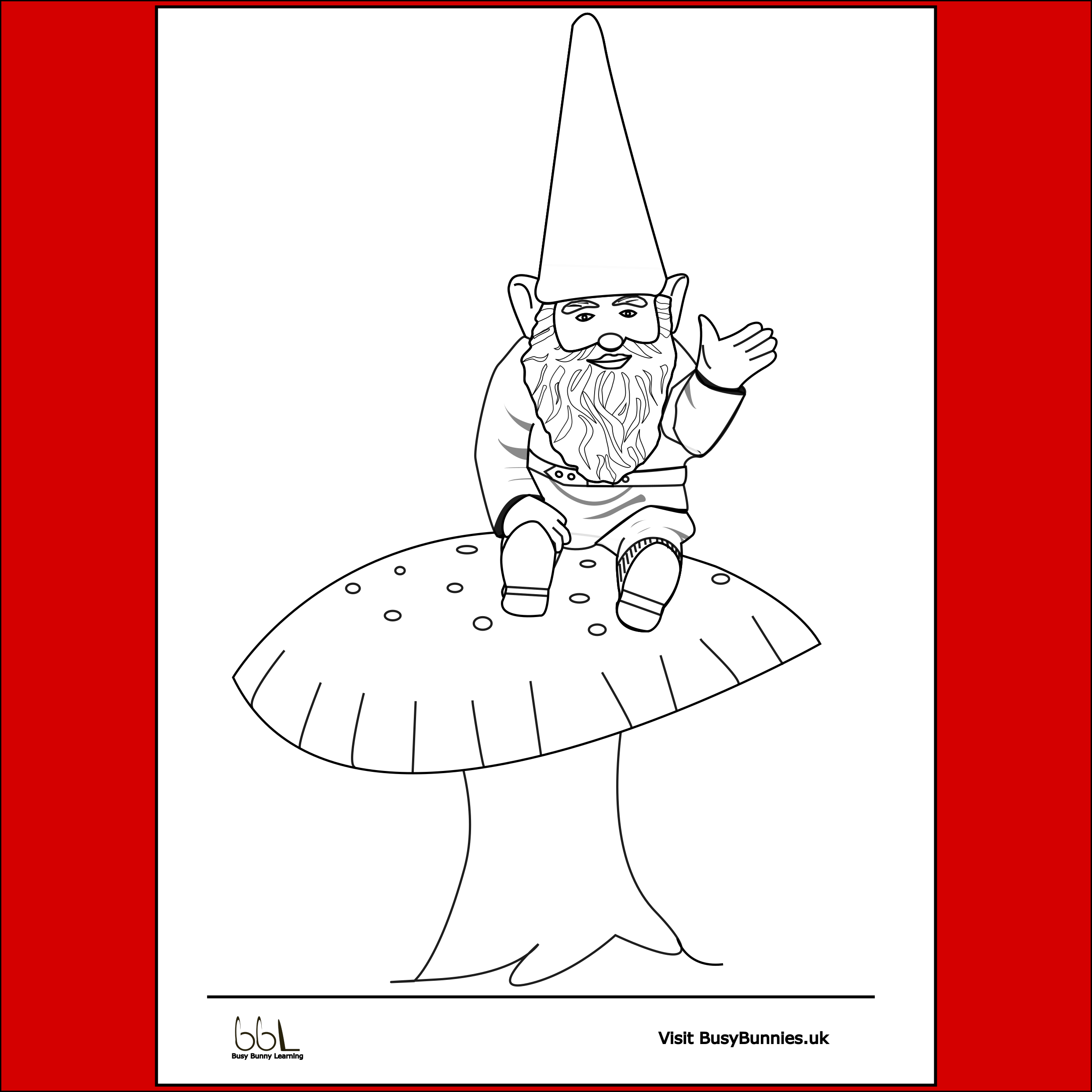 Gnome Colouring Sheet