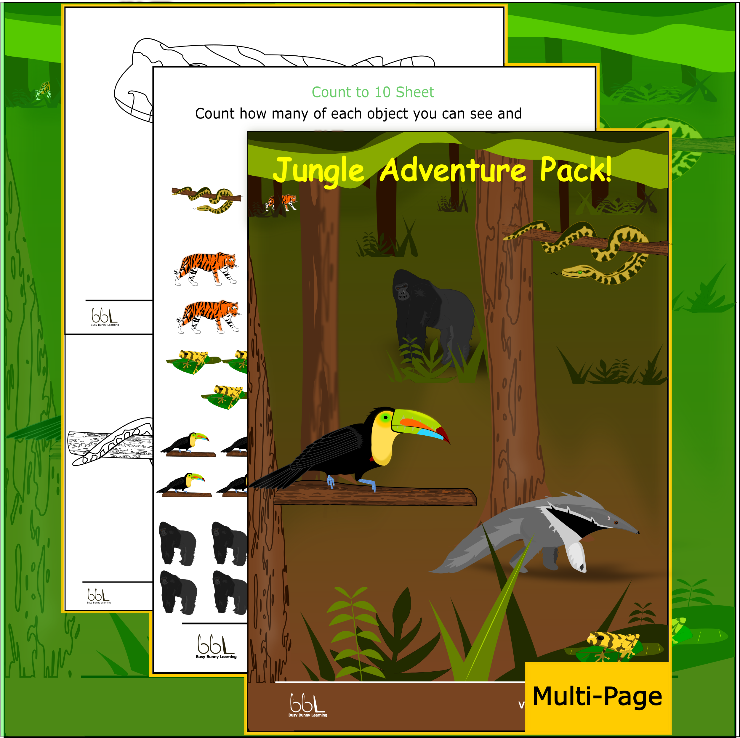 Jungle Activity Pack PNG