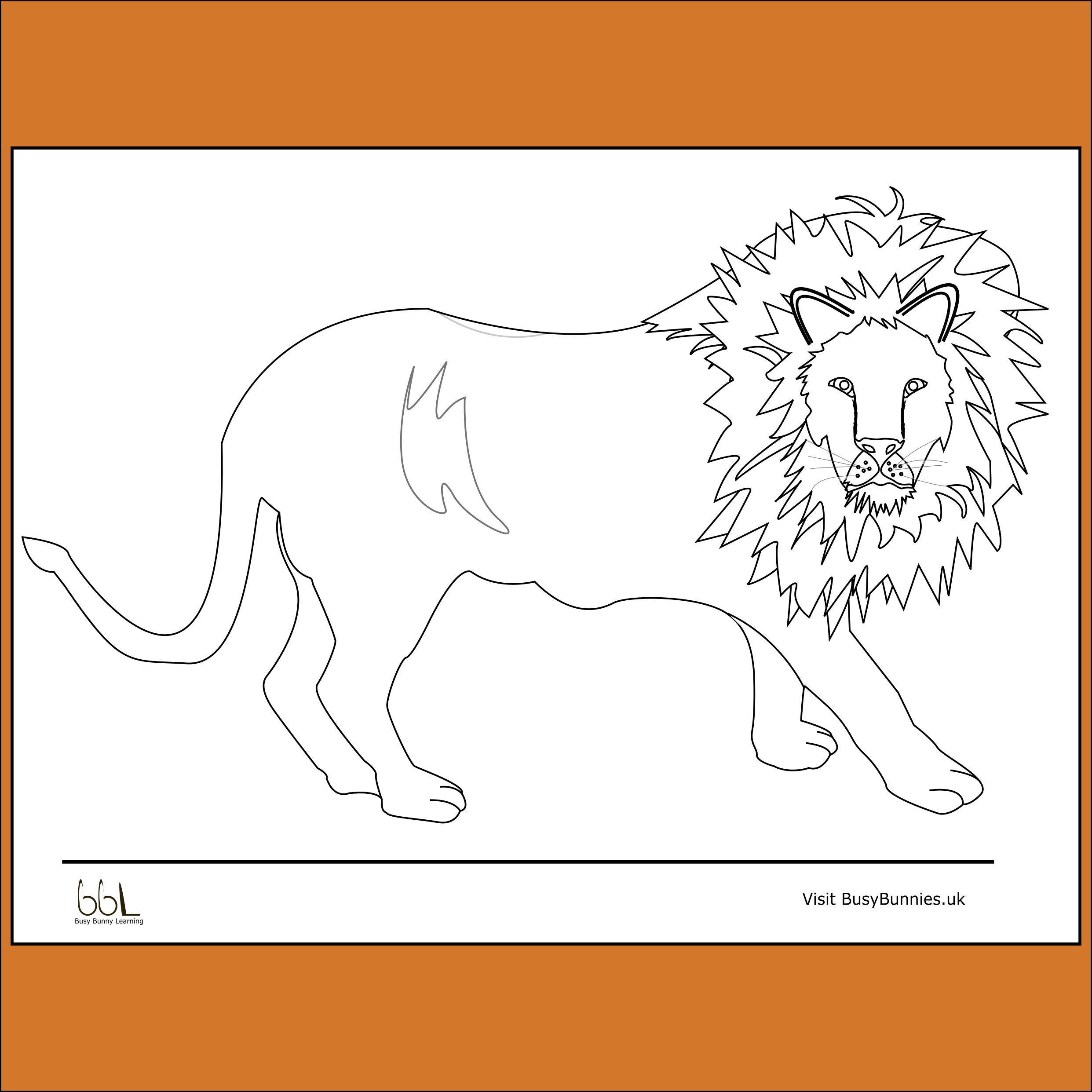 Lion Colouring Sheet