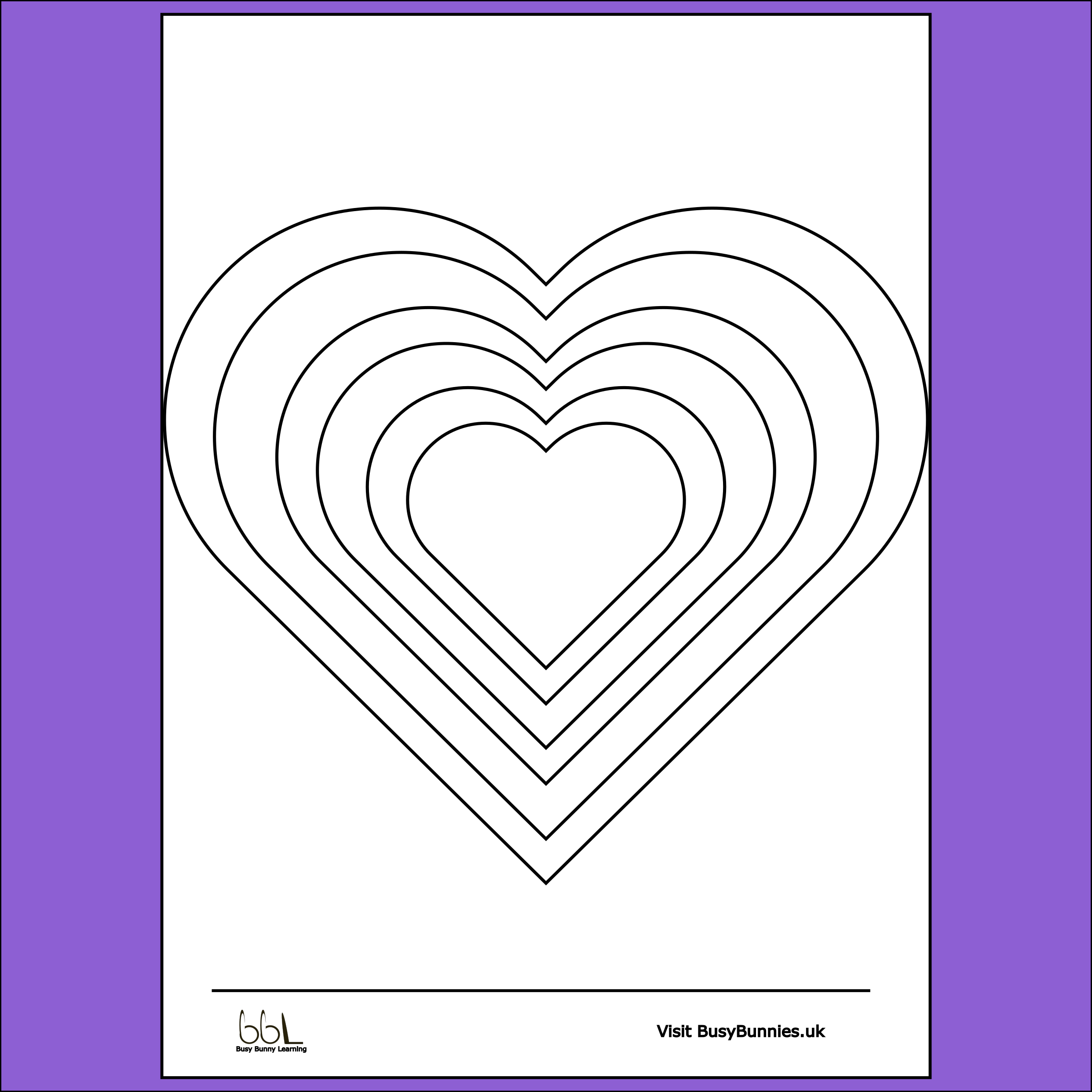 Heart Colouring Sheet
